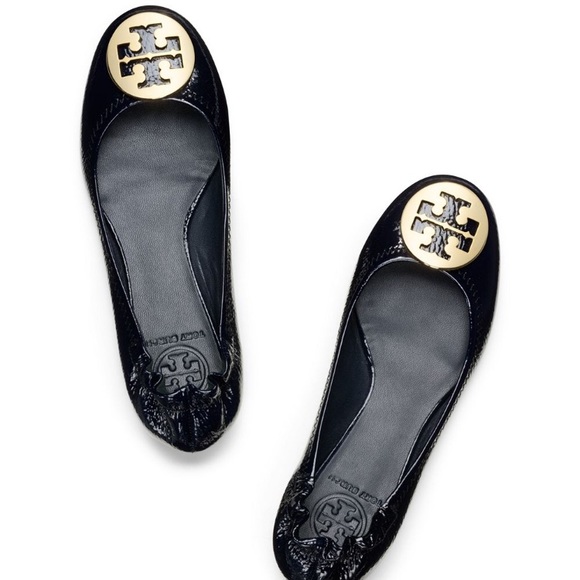 Tory Burch Shoes - Tory Burch Reva Flats Black Patent Leather Size 7